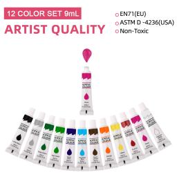 Pigmento acrílico para arte estudantil, pintura de grafite DIY, paredes pintadas à mão, atacado, 9ml, 12 cores - Image 6