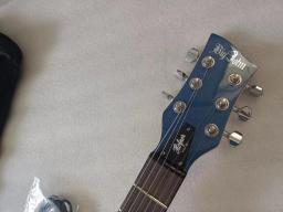 High Quyality Easy Taking Travel Guitar 34 Polegada 6 Cordas Mini Guitarra Elétrica High Gloss Bling Blue Color Free Cotton Soft bag - Image 4