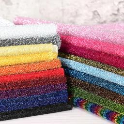 Tecido elástico de malha com glitter 50cm x 150cm, para artesanato, bonecas artesanais, acolchoado, traje de palco, vestido de noite, casamento, decoração de natal - Image 1