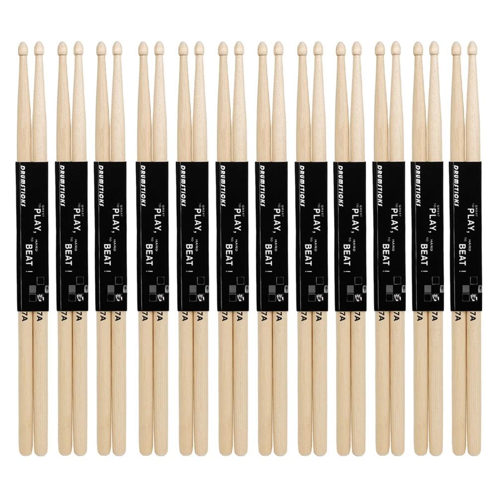 Tambores para prática profissional e tocar, acessórios para instrumentos musicais, 5A, 7A, 12 pares - Image 1