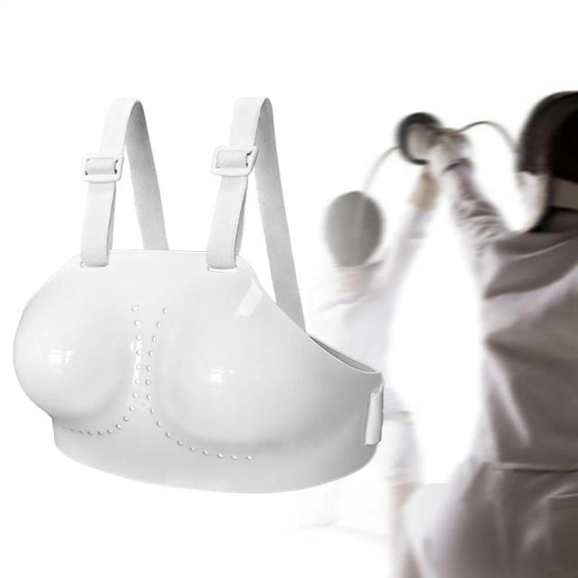 Protetor de Peito Feminino para Esgrima com Alças Ajustáveis e Proteção Ideal para MMA e Beisebol