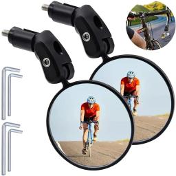 Espelho Retrovisor de Bicicleta Universal, Ajustável Girar, Ângulo Largo, Guiador de Ciclismo, Espelhos Retrovisores para MTB, Acessórios de Road Bike - Image 1