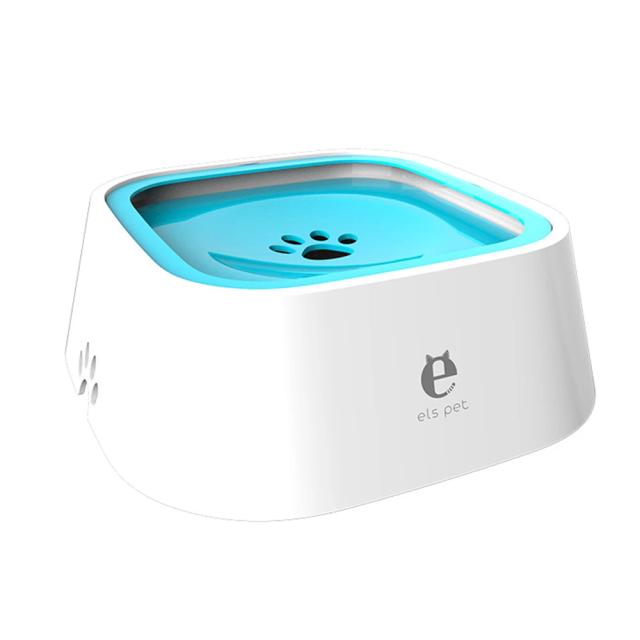 Bacia Flutuante Plástica para Cães e Gatos com Dispenser de Água Potável de 1.5L - Sem Derramamento e Não Molha