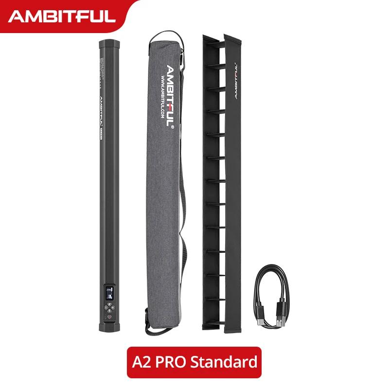 AMBITFUL A2 PRO A2pro 2500K-8500K RGB Tube Light Full Color LED Video Stick Light com controle de bateria de lítio embutido por APP - Image 1