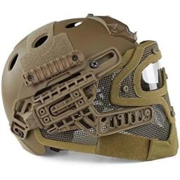 Capacete de proteção tático Máscara facial completa Óculos Sistema G4 Airsoft Paintball Cor sólida... - Image 6