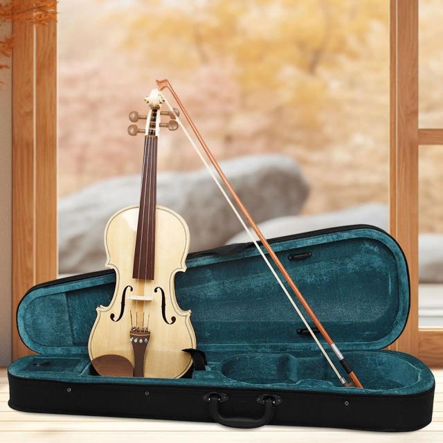 Kit Completo para Iniciantes em Violino: Violino de Madeira Profissional, Arco e Cordas Incluídas