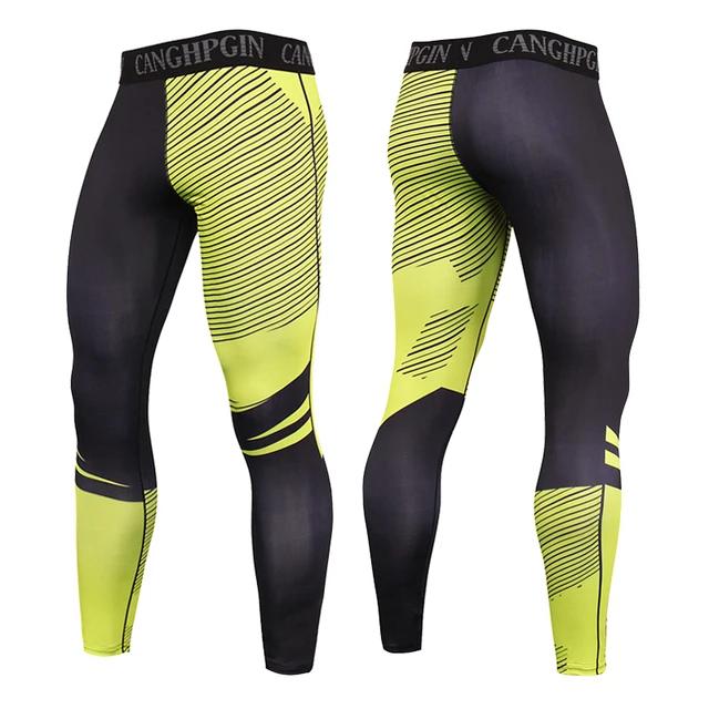Leggings de corrida dos homens roupas esportivas secagem rápida ginásio calças de fitness treino treinamento jogging calças esportivas compressão calças esportivas - Image 1