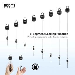 Booms pesca rg4 2 pçs ferramenta de pesca com mosca retractor travamento engrenagem tether resistente chaveiro dadge cabo retrátil accessorie - Image 2