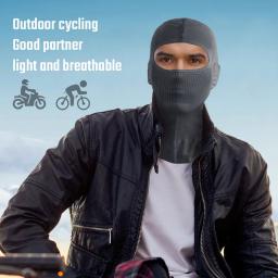 Balaclava chapéu máscara facial completa respirável proteção solar capa elástica para esportes caminhadas acampamento esqui ao ar livre lenço de cabeça masculino - Image 6