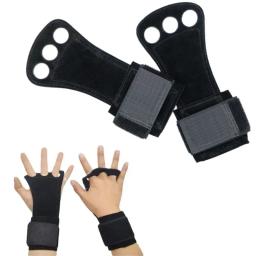 Protetor de pulso de couro para treino, Luvas esportivas crossfit, Proteção de palma, Alça de elevação de ginástica, 1 par - Image 1
