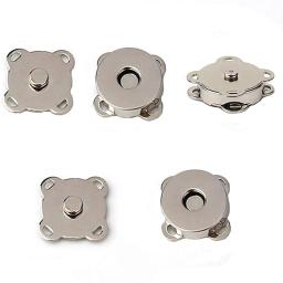 Magnetic Metal Snap Fasteners Fechos, botões invisíveis, costura de sucção, fivelas DIY para roupas, bolsa, carteira de bolsa, 14mm, 18mm, 5 conjuntos - Image 2