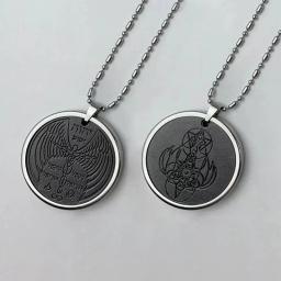 YEKBIOSCALAR-Colar De Pingente Redondo Personalizado para Homens e Mulheres, Unisex, Nova Chegada - Image 2