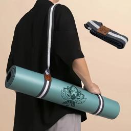 Alça de etiqueta de couro multifuncional para tapete de ioga – Alça elástica para ioga e pilates, perfeita para fitness e treinamento - Image 1