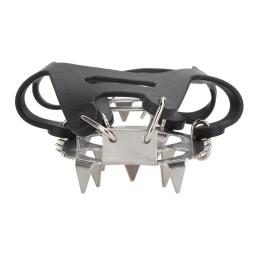Garra de gelo antiderrapante para escalada, sapato de neve, apertos cravados, grampos, grampos de aço inoxidável, tampas antiderrapantes, 18 dentes - Image 4