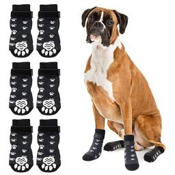 Anti Slip Dog Grip meias com correias, controle de tração, indoor em madeira piso desgaste, pet pata protetor para todos os cães - Image 1
