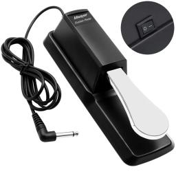 Miwayer Sustain Pedal com Interruptor de Polaridade para Teclado MIDI Synth Pianos Digitais Tambor Eletrônico Piano Elétrico - Image 1