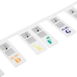 Branco Silicone Piano Teclado Etiqueta, Peças de Instrumentos Musicais, Nota Etiqueta, 88 Key, Acessórios - Image 2