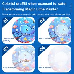 Livro de água mágica reutilizável para crianças, brinquedos educativos infantis, desenho mágico, livros para colorir com caneta para crianças, brinquedo montessori - Image 3