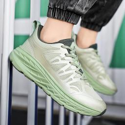 Sapatos esportivos de sola grossa para casais, antiderrapantes, tênis absorvente de choque para homens e mulheres, tênis de maratona, novo, 2024 - Image 2