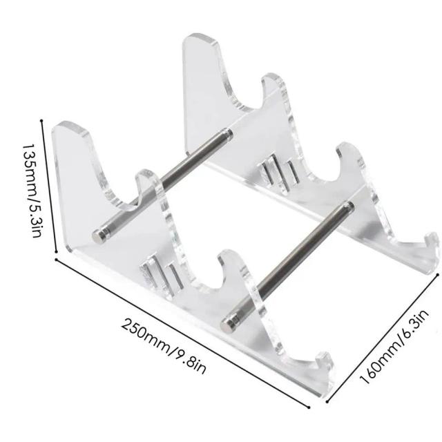 Suporte Acrílico Transparente para Teclado Mecânico com Camadas e Bandeja para Computador