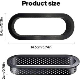 Conjunto De Moldes De Torta De Ovo Perfurado De Plástico, Bolo De Mousse Em Forma Oval Preto, Pastelaria Decorat, Ferramentas De Sobremesa Francesa Para Cozimento De Festa, 10Pcs - Image 4