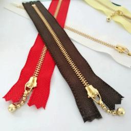 YKK-Metal Zipper para costura, dourado decorativo água Drop Slider, Pull Close End Craft, acessório DIY Bag, 3 #, 12, 15, 20cm, 100pcs por lote - Image 5