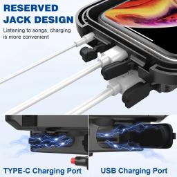 Suporte de celular impermeável para motocicleta e bicicleta, suporte de celular ajustável, suporte universal de bicicleta giratória de 360 ° - Image 5