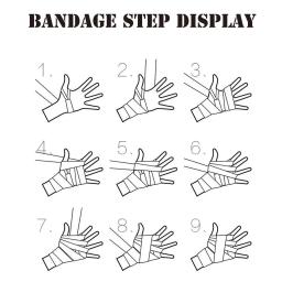 Envoltórios de boxe de algodão masculino, bandagem sanda, taekwondo, muay thai, equipamento para pulseiras, MMA, novo, 1 par - Image 6