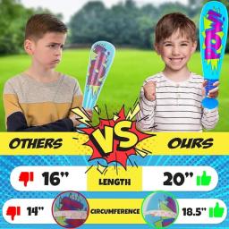 Bastões de beisebol infláveis superdimensionados, Cheerleading Bat, Torcer Varas, Prêmios de Carnaval, Goodie Bag Favors, 12pcs - Image 3