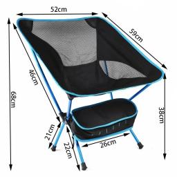 Cadeira dobrável portátil para acampar, cadeira lunar ao ar livre, costas preguiçosas, alumínio leve, camping - Image 2