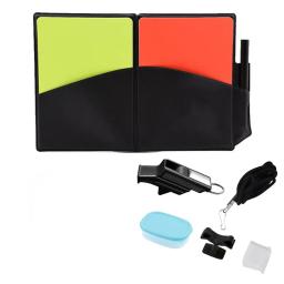 Futebol árbitro bandeira com apito moeda, Match Equipment Kit, vermelho e amarelo cartão ferramenta, futebol profissional, futebol - Image 5