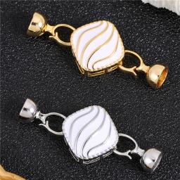 Juya-Conector banhado a ouro e prata para mulheres, fixadores 18K, fechos de fechamento, acessórios DIY, contas de bordado, joias - Image 3