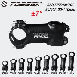 Toseek haste de bicicleta de 7 graus 28.6mm 31.8mm mtb mesa de bicicleta de estrada 35-110mm potência negativa leve haste de mountain bike - Image 1