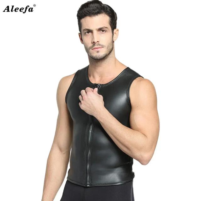 Mergulhe em conforto com o Colete de Neoprene de 2 mm - Pele Lisa, Zíper Frontal e Ajuste Flexível do S ao XXL