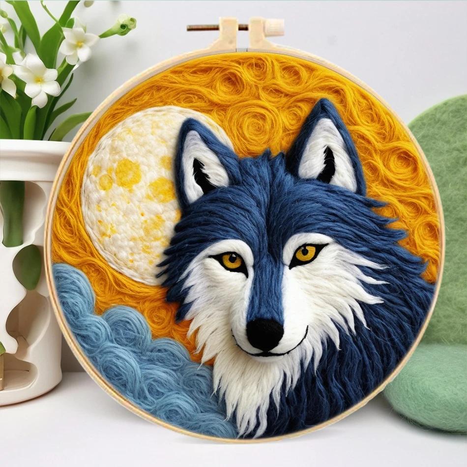 GATYZTORY-DIY Lã Pintura Bordado Kit, Creative Needle Felt Picture Kit, Animal Craft, Presente para mamãe e amigos - Image 1