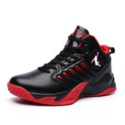 Marca de couro masculino tênis confortável basquete antiderrapante sapatos leves cesta de treinamento masculino botas de basquete à prova dwaterproof água - Image 3