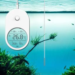 Termômetro eletrônico de aquário, 3 em 1, Higrômetro Digital LCD, Ferramenta de medição da temperatura da água com sonda para aquário - Image 4
