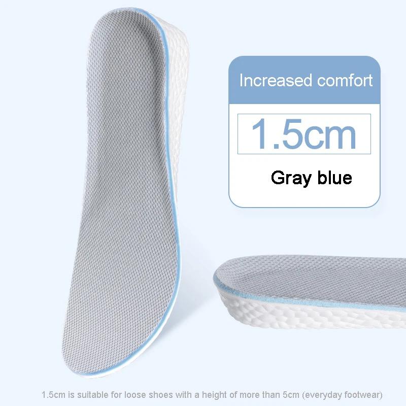 Palmilhas para Sapatos Respirável Aumentar Salto Inserir Almofada Almofada Unisex Altura Aumento Palmilha Boost Homem Sapatos das Mulheres Sneakers Novo - Image 1