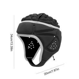 Thick EVA Goalkeeper Helmet para crianças e adultos, protetor de cabeça ajustável, goleiro Caps, acessórios esportivos, rugby, futebol, ao ar livre - Image 6