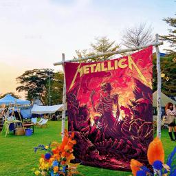 M-Metalica Bandeiras De Tamanho Grande, Interessante Festa De Aniversário Decorações Banner, Cool Band Impressão Padrões - Image 5