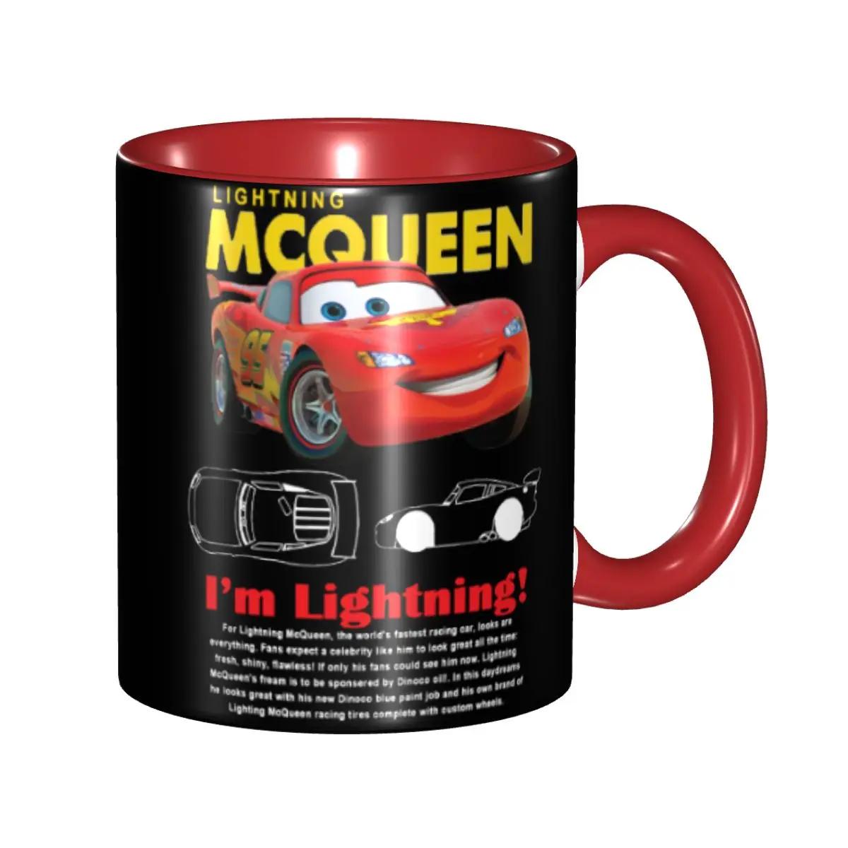Eu sou relâmpago carros Mcqueen café copo, caneca clássica bonito dos desenhos animados do carro, presente - Image 1