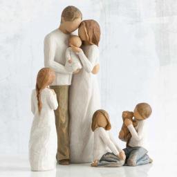 Resina Casal Estátua Miniaturas Caráter Familiar, Enfeites, Acessórios Para Casa, Dia Dos Namorados, Casamento Aniversário Presentes - Image 2