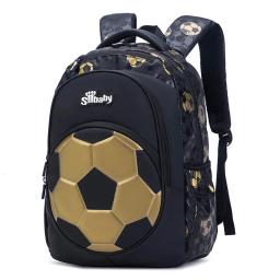 Sacos escolares de futebol para meninos, mochila de ombro, crianças, esportes, luz, grande capacidade, impermeável, crianças - Image 2