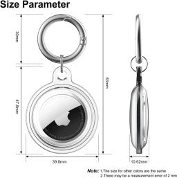 Suporte para estojo macio para Apple Airtag, Aterproof Anti-Lost Keychain, Capa protetora completa, Coleira para cães e gatos - Image 4