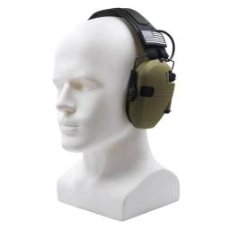 Protetor de orelha eletrônico tático para tiro, fone de ouvido antirruído, amplificação de som, proteção auditiva, dobrável - Image 4