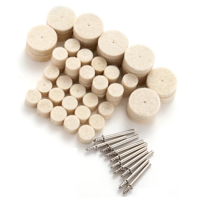 Conjunto de Roda de Polimento de Feltro para Dremel - Acessórios para Ferramenta Rotativa com Almofadas de Lã