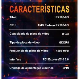 Radeon RX580 8G Placas Gráficas GDDR5 Placa de Vídeo DP DVI PCIE3.0x16 para Computador de Jogos Placa GPU RX 580 Completa Novo MAXSUN AMD - Image 4