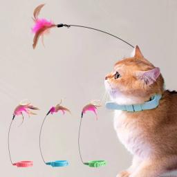 Brinquedos interativos para gatos, Teaser, Coleira, Self-hi, Jogo para gatos, Acessórios engraçados - Image 1