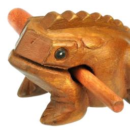 Sapo de madeira Guiro Rasp Desktop Ornamento, instrumento de percussão Low Pitch, Hand Shaker, fofo com batedor, presentes para adultos e crianças - Image 5