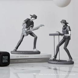 Modern Rock Band Music Character Resina Ornamentos, Escritório Clube Figurinhas, Decoração para Casa, Sala de Estar, Desktop Escultura Acessórios - Image 2
